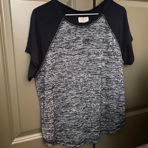 Lou & Grey Knit Mixed Media Top